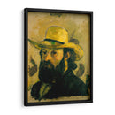 Autorretrato con sombrero de paja - Paul Cézanne | Cuadro decorativo de Canvas Lab