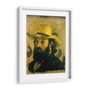 Autorretrato con sombrero de paja - Paul Cézanne | Cuadro decorativo de Canvas Lab