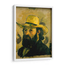 Autorretrato con sombrero de paja - Paul Cézanne | Cuadro decorativo de Canvas Lab