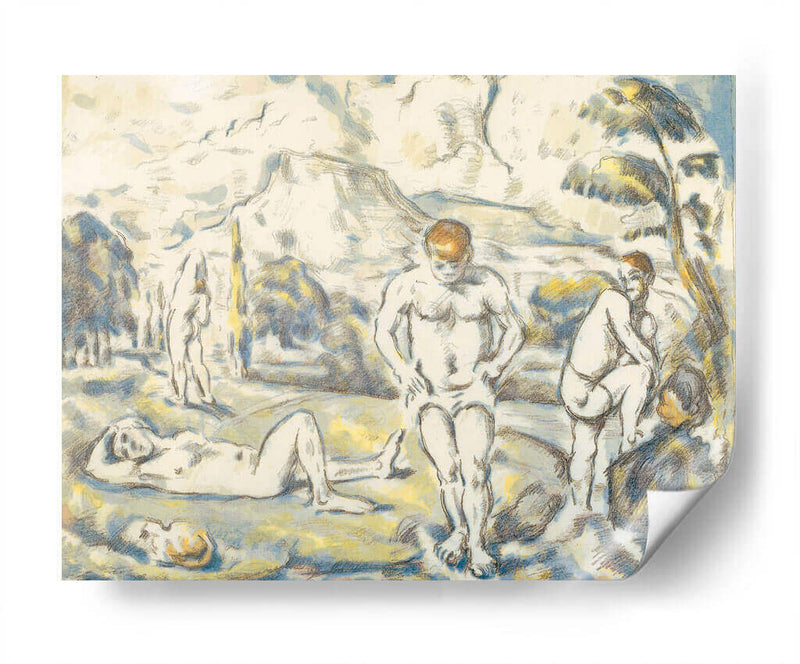 Los bañadores grandes - Paul Cézanne | Cuadro decorativo de Canvas Lab