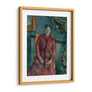 Madame Cézanne (Hortense Fiquet, 1850–1922) en un vestido rojo - Paul Cézanne | Cuadro decorativo de Canvas Lab