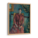 Madame Cézanne (Hortense Fiquet, 1850–1922) en un vestido rojo - Paul Cézanne | Cuadro decorativo de Canvas Lab