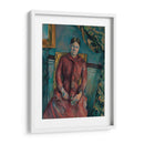 Madame Cézanne (Hortense Fiquet, 1850–1922) en un vestido rojo - Paul Cézanne | Cuadro decorativo de Canvas Lab