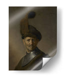 Hombre viejo en traje militar - Rembrandt van Rijn | Cuadro decorativo de Canvas Lab