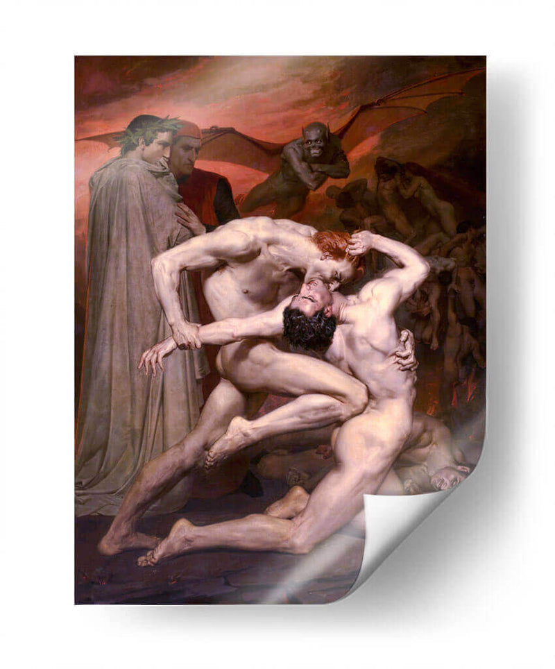 Dante y Virgilio en el infierno - William-Adolphe Bouguereau | Cuadro decorativo de Canvas Lab