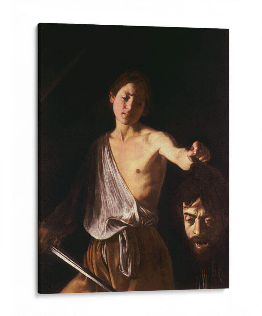 David con la cabeza de Goliat - Caravaggio | Cuadro decorativo de Canvas Lab