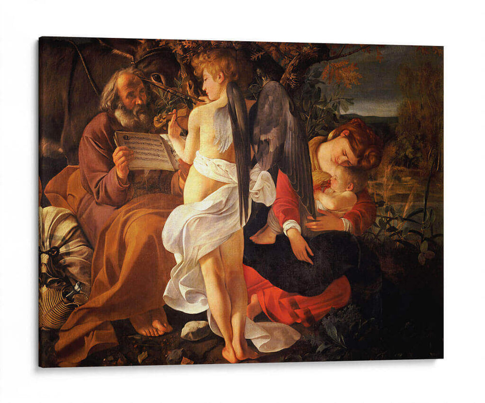 Descanso en la huida a Egipto - Caravaggio | Cuadro decorativo de Canvas Lab