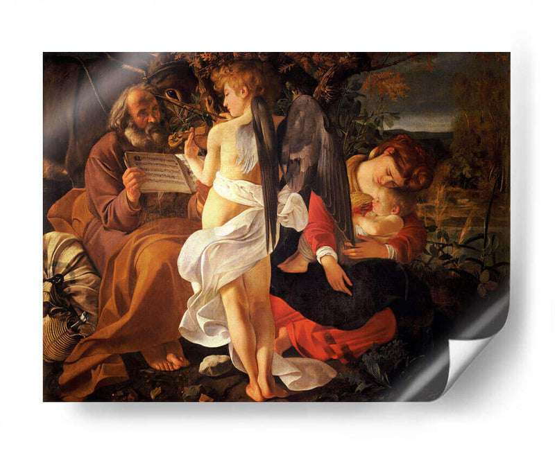 Descanso en la huida a Egipto - Caravaggio | Cuadro decorativo de Canvas Lab