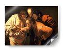 La incredulidad de santo Tomás - Caravaggio | Cuadro decorativo de Canvas Lab