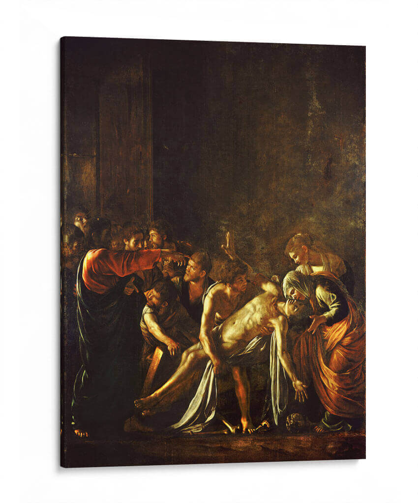 La resurrección de Lázaro - Caravaggio | Cuadro decorativo de Canvas Lab