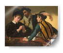 Los jugadores de cartas - Caravaggio | Cuadro decorativo de Canvas Lab