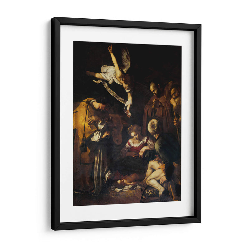 Natividad con san Francisco y san Lorenzo - Caravaggio | Cuadro decorativo de Canvas Lab