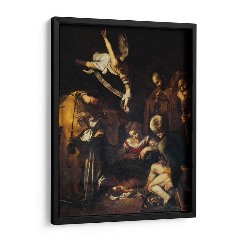 Natividad con san Francisco y san Lorenzo - Caravaggio | Cuadro decorativo de Canvas Lab