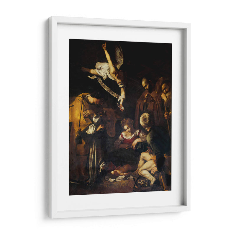 Natividad con san Francisco y san Lorenzo - Caravaggio | Cuadro decorativo de Canvas Lab