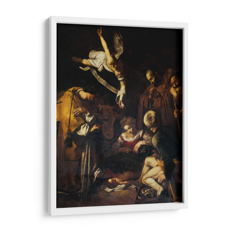 Natividad con san Francisco y san Lorenzo - Caravaggio | Cuadro decorativo de Canvas Lab