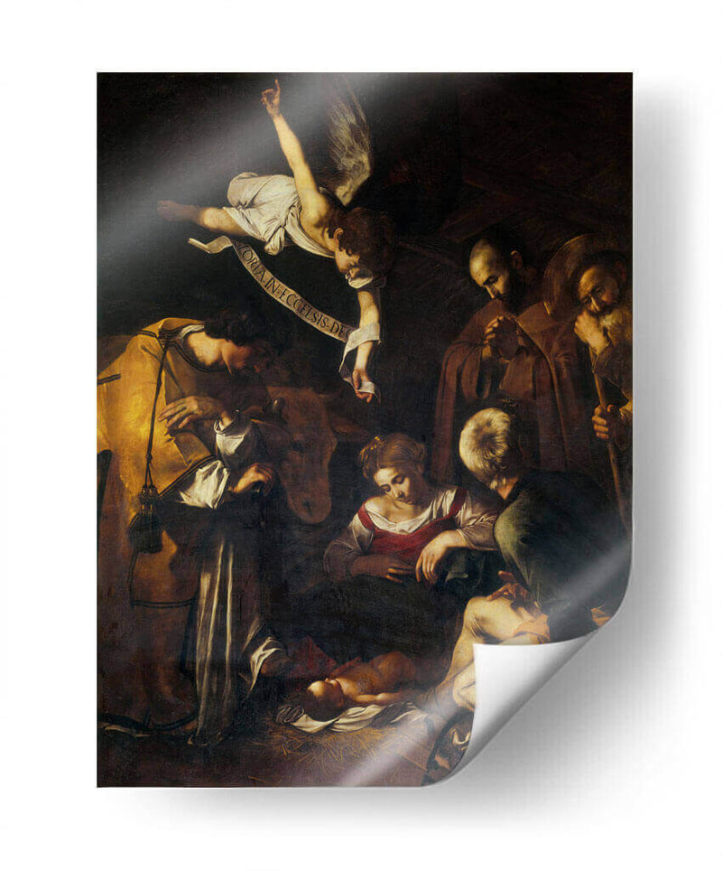 Natividad con san Francisco y san Lorenzo - Caravaggio | Cuadro decorativo de Canvas Lab