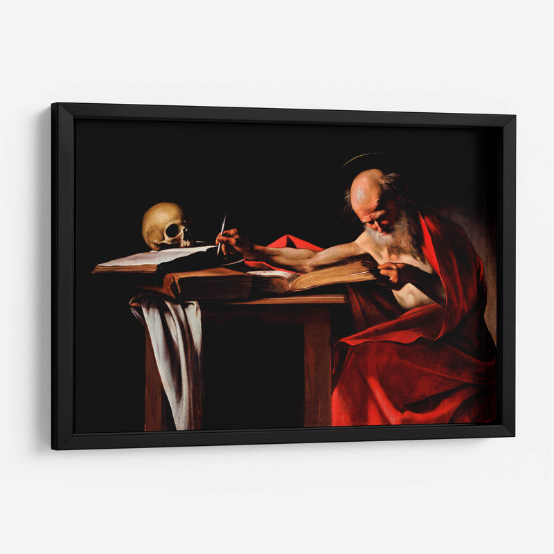 San Jerónimo escribiendo - Caravaggio | Cuadro decorativo de Canvas Lab