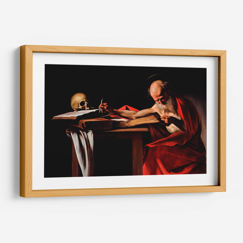 San Jerónimo escribiendo - Caravaggio | Cuadro decorativo de Canvas Lab