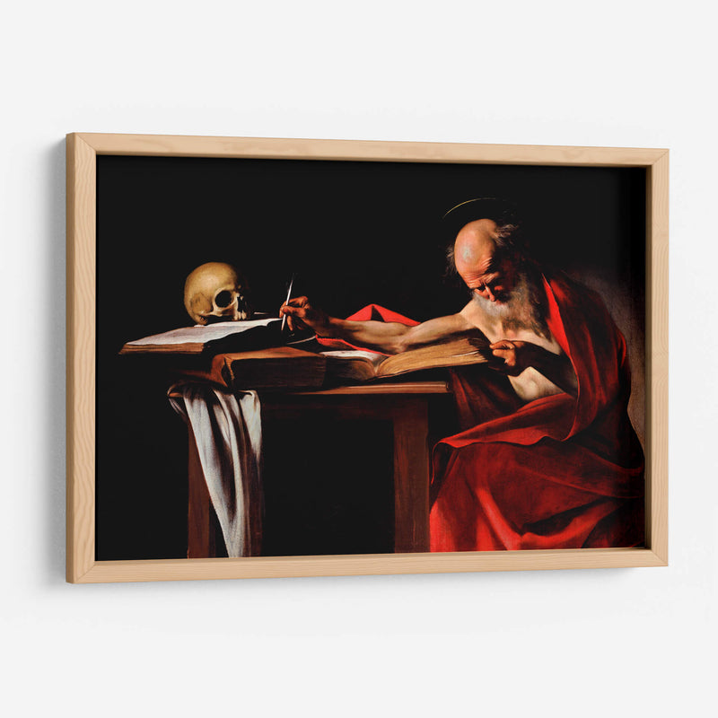 San Jerónimo escribiendo - Caravaggio | Cuadro decorativo de Canvas Lab