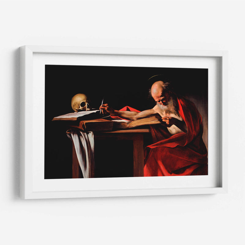 San Jerónimo escribiendo - Caravaggio | Cuadro decorativo de Canvas Lab