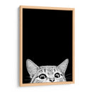 Curious Cat Black | Cuadro decorativo de Canvas Lab