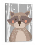 Mapache en el bosque | Cuadro decorativo de Canvas Lab