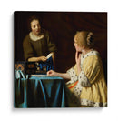 Ama y criada - Johannes Vermeer | Cuadro decorativo de Canvas Lab