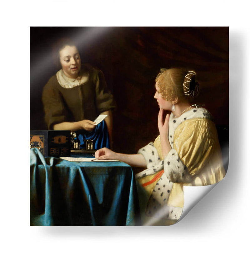 Ama y criada - Johannes Vermeer | Cuadro decorativo de Canvas Lab