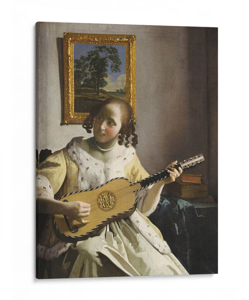 La guitarrista - Johannes Vermeer | Cuadro decorativo de Canvas Lab