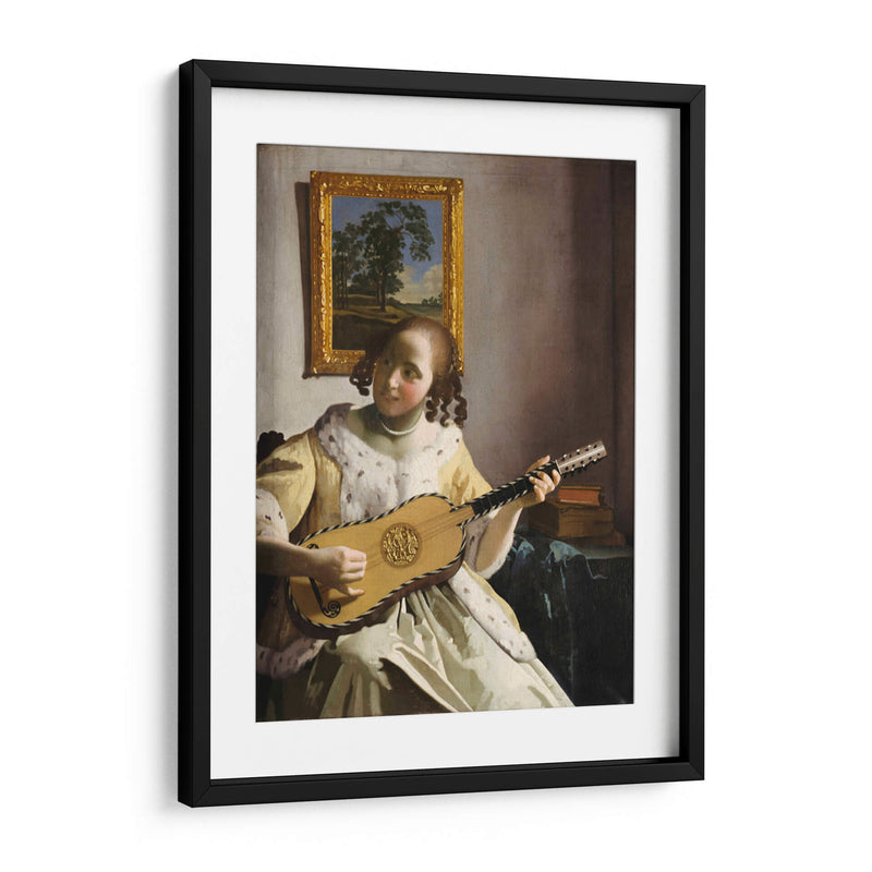 La guitarrista - Johannes Vermeer | Cuadro decorativo de Canvas Lab