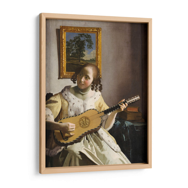 La guitarrista - Johannes Vermeer | Cuadro decorativo de Canvas Lab