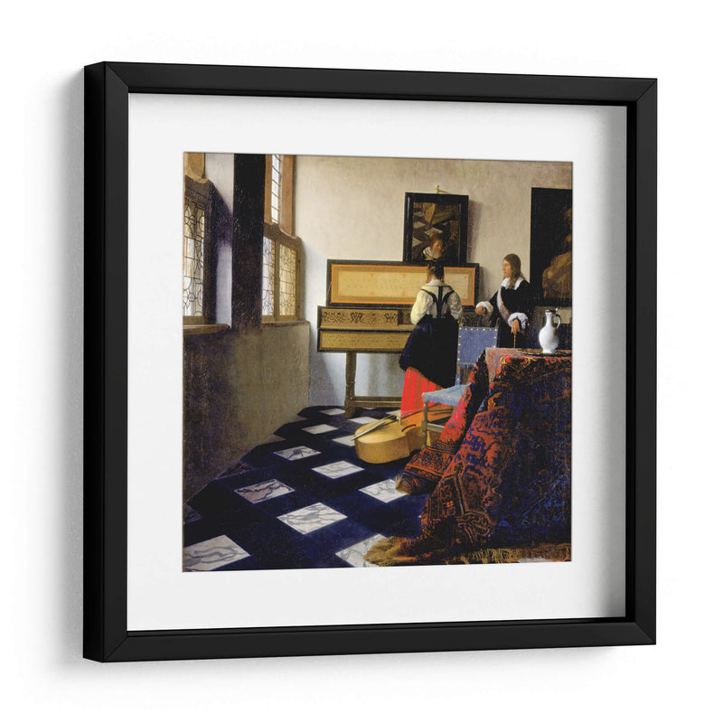 La lección de música - Johannes Vermeer | Cuadro decorativo de Canvas Lab