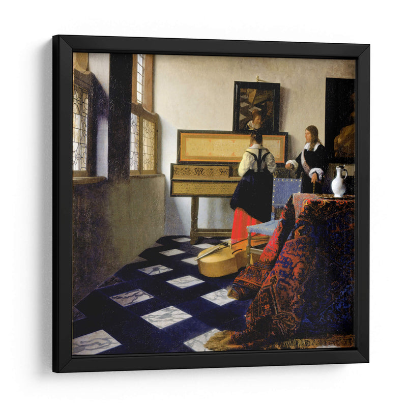 La lección de música - Johannes Vermeer | Cuadro decorativo de Canvas Lab