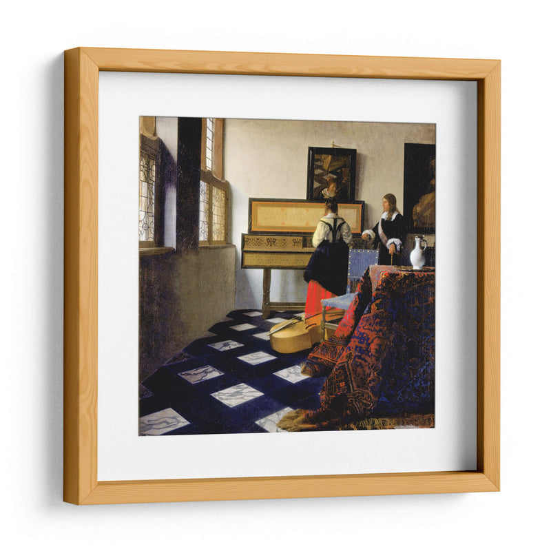 La lección de música - Johannes Vermeer | Cuadro decorativo de Canvas Lab