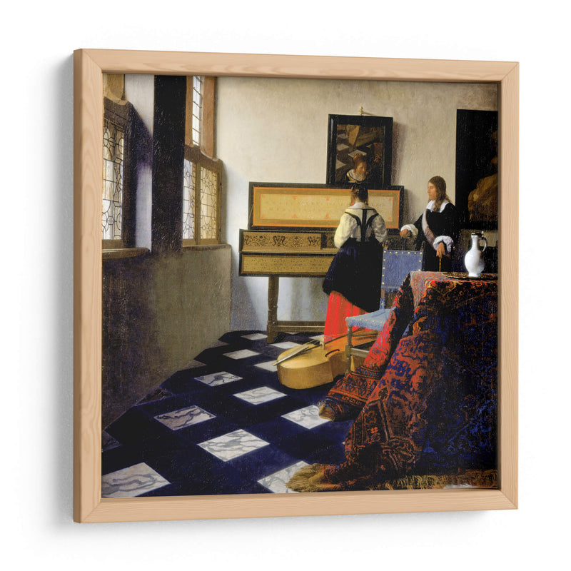 La lección de música - Johannes Vermeer | Cuadro decorativo de Canvas Lab