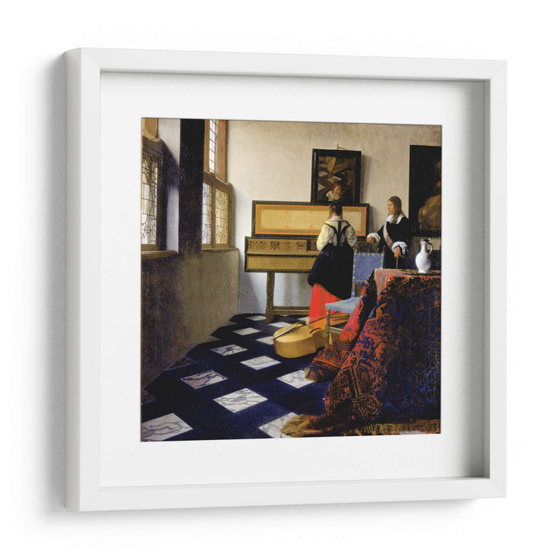 La lección de música - Johannes Vermeer | Cuadro decorativo de Canvas Lab