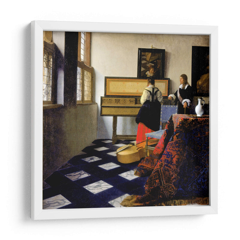 La lección de música - Johannes Vermeer | Cuadro decorativo de Canvas Lab