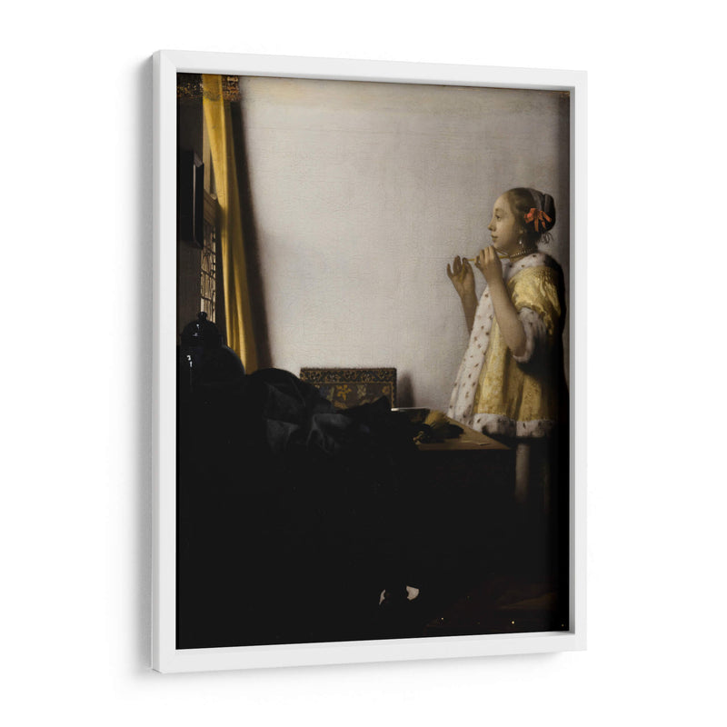 La muchacha del collar de perlas - Johannes Vermeer | Cuadro decorativo de Canvas Lab