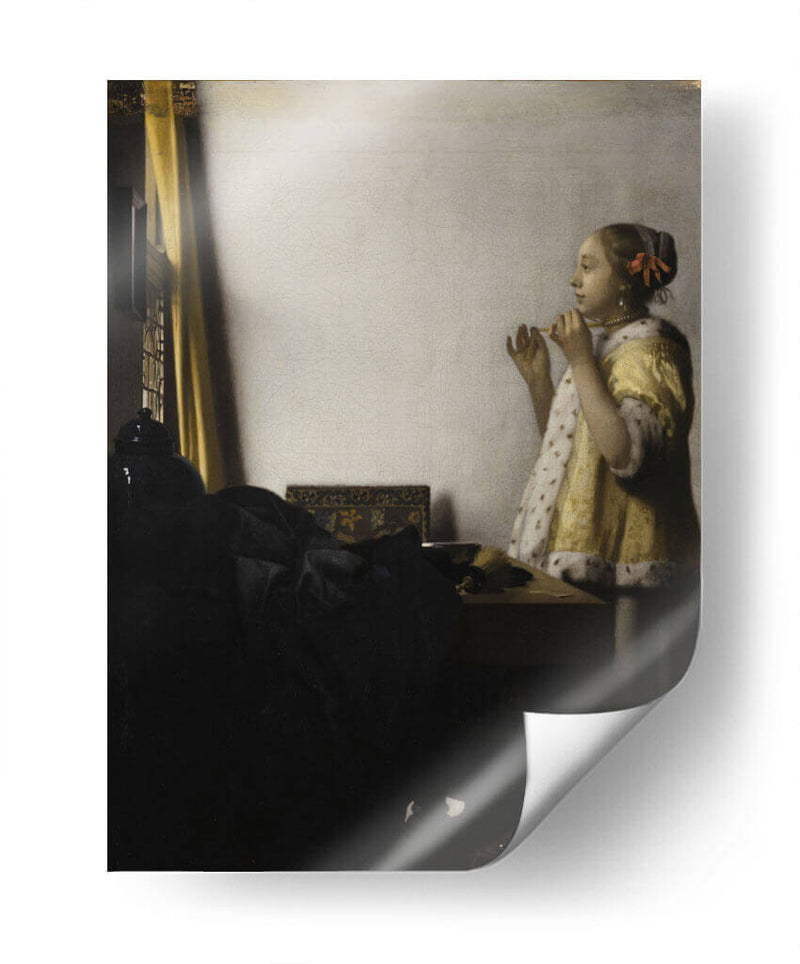 La muchacha del collar de perlas - Johannes Vermeer | Cuadro decorativo de Canvas Lab