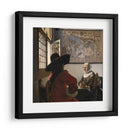Militar y muchacha riendo - Johannes Vermeer | Cuadro decorativo de Canvas Lab