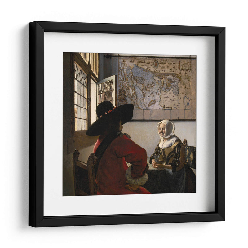 Militar y muchacha riendo - Johannes Vermeer | Cuadro decorativo de Canvas Lab