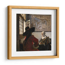 Militar y muchacha riendo - Johannes Vermeer | Cuadro decorativo de Canvas Lab