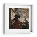 Militar y muchacha riendo - Johannes Vermeer | Cuadro decorativo de Canvas Lab