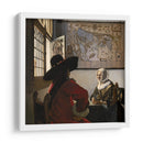Militar y muchacha riendo - Johannes Vermeer | Cuadro decorativo de Canvas Lab