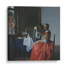 Muchacha con copa de vino - Johannes Vermeer | Cuadro decorativo de Canvas Lab