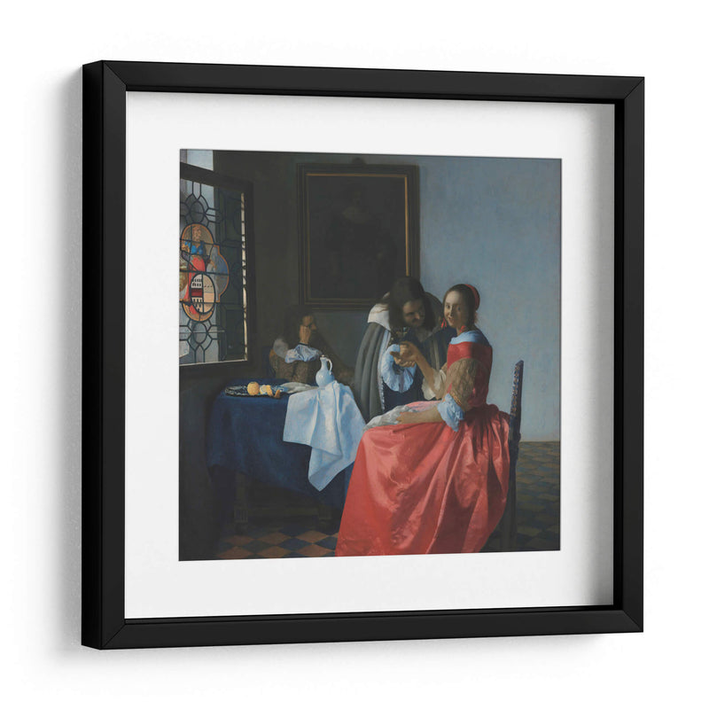 Muchacha con copa de vino - Johannes Vermeer | Cuadro decorativo de Canvas Lab