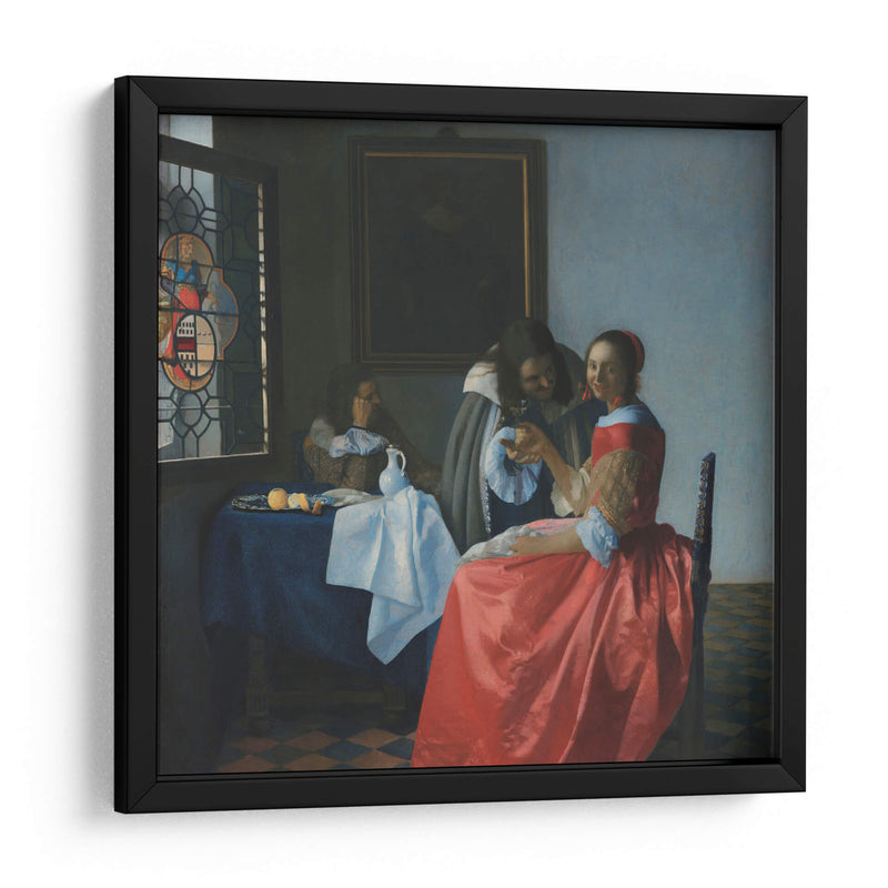 Muchacha con copa de vino - Johannes Vermeer | Cuadro decorativo de Canvas Lab