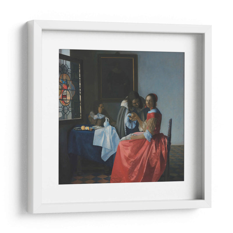 Muchacha con copa de vino - Johannes Vermeer | Cuadro decorativo de Canvas Lab