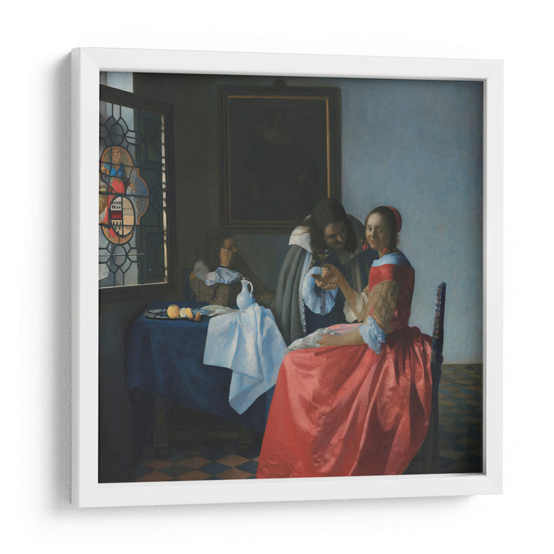 Muchacha con copa de vino - Johannes Vermeer | Cuadro decorativo de Canvas Lab