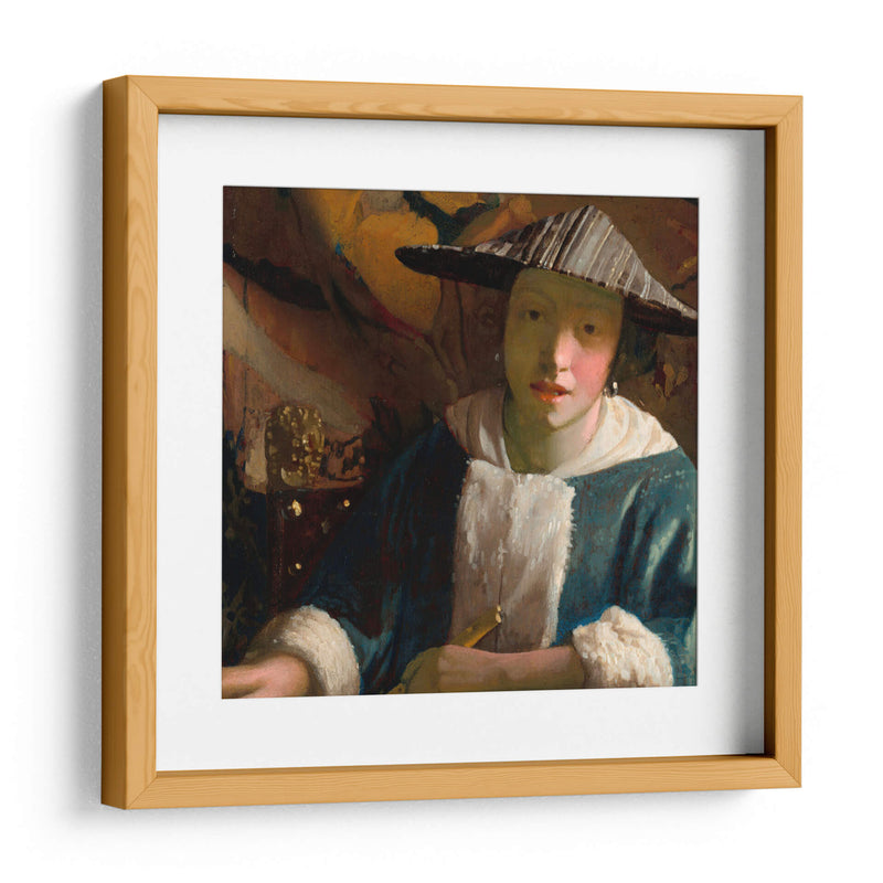 Muchacha con flauta - Johannes Vermeer | Cuadro decorativo de Canvas Lab